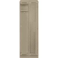 Clean Line Lockers, Bank of 2, 24" x 18" x 82", Steel, Beige, Rivet (Assembled), Perforated The Estey Group