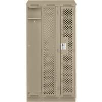 Casiers Clean Line, Bloc de 3, 36" x 15" x 82", Acier, Beige, Rivet (assembl&eacute;), Perfor&eacute; The Estey Group