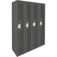 Casiers Clean Line, Bloc de 4, 48" x 15" x 72", Acier, Charbon, Rivet (assembl&eacute;), Perfor&eacute; The Estey Group
