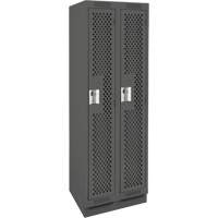 Casiers Clean Line, Bloc de 2, 24" x 15" x 76", Acier, Charbon, Rivet (assembl&eacute;), Perfor&eacute; The Estey Group