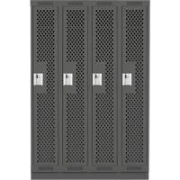 Casiers Clean Line, Bloc de 4, 48" x 15" x 76", Acier, Charbon, Rivet (assembl&eacute;), Perfor&eacute; The Estey Group
