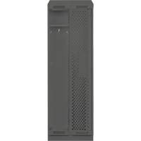 Clean Line Lockers, Bank of 2, 24" x 18" x 82", Steel, Charcoal, Rivet (Assembled), Perforated The Estey Group
