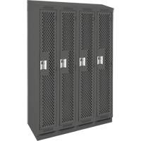 Casiers Clean Line, Bloc de 4, 48" x 15" x 82", Acier, Charbon, Rivet (assembl&eacute;), Perfor&eacute; The Estey Group