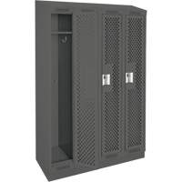 Casiers Clean Line, Bloc de 4, 48" x 15" x 82", Acier, Charbon, Rivet (assembl&eacute;), Perfor&eacute; The Estey Group