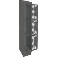 Casiers Clean Line, 3 niveaux, 12" x 18" x 82", Acier, Charbon, Rivet (assembl&eacute;), Perfor&eacute; The Estey Group