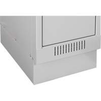 Clean Line Economy Lockers Recessed Base, 2 Banks, 4" H x 24" W x 18" D, Grey, Steel The Estey Group
