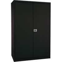 Deep Hi-Boy Storage Cabinet, Steel, 4 Shelves, 72" H x 36" W x 24" D, Black The Estey Group