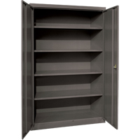 Deep Hi-Boy Storage Cabinet, Steel, 4 Shelves, 72" H x 36" W x 24" D, Charcoal The Estey Group