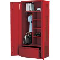 Casier de luxe pour &eacute;quipement, Acier, 36" la x 24" p x 72" h, Rouge The Estey Group