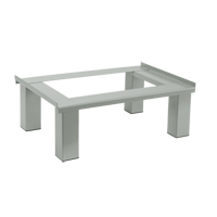 Free Standing Base, 4 Banks, 6" H x 48" W x 18" D, Grey, Steel The Estey Group