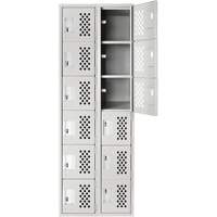 Clean Line Lockerettes, 6 -tier, Bank of 2, 18" x 72" x 12", Steel The Estey Group