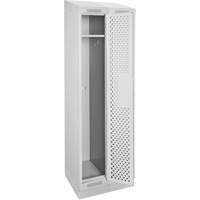 Clean Line Lockers, Bank of 2, 24" x 18" x 82", Steel, Grey, Rivet (Assembled), Perforated The Estey Group