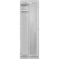 Clean Line Lockers, Bank of 2, 24" x 18" x 82", Steel, Grey, Rivet (Assembled), Perforated The Estey Group
