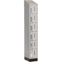 Concorde Heavy-Duty Lockers, 6 -tier, 12" x 18" x 82", Steel, Grey, Welded (Assembled) The Estey Group