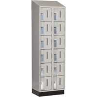 Concorde Heavy-Duty Lockers, 6 -tier, Bank of 2, 24" x 18" x 82", Steel, Grey, Welded (Assembled) The Estey Group