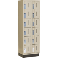 Casiers robustes Concorde, 6 niveaux, Bloc de 2, 24" x 18" x 76", Acier, Beige, Soud&eacute; (assembl&eacute;) The Estey Group