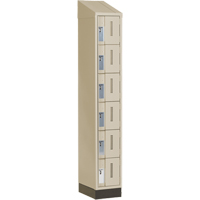 Concorde Heavy-Duty Lockers, 6 -tier, 12" x 18" x 82", Steel, Beige, Welded (Assembled) The Estey Group