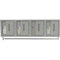 Wall Hung Lockers - Heavy Duty, Bank of 4, 18" x 12" x 12", Steel The Estey Group