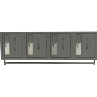 Wall Hung Lockers - Heavy Duty, Bank of 4, 18" x 12" x 12", Steel The Estey Group