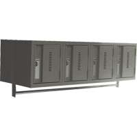 Wall Hung Lockers - Heavy Duty, Bank of 4, 18" x 12" x 12", Steel The Estey Group