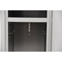 Lockers, 2 -tier, Bank of 2, 24" x 18" x 72", Steel, Grey, Knocked Down The Estey Group