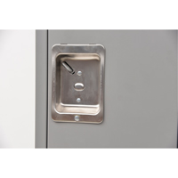 Lockers, 2 -tier, Bank of 2, 24" x 18" x 72", Steel, Grey, Knocked Down The Estey Group