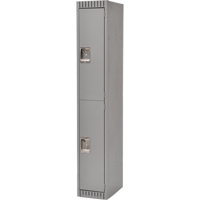 Lockers, 2 -tier, 12" x 18" x 72", Steel, Grey, Knocked Down The Estey Group