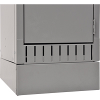 Raised Base, 1 Banks, 4" H x 12" W x 18" D, Grey, Steel The Estey Group