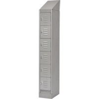 Lockers, 6 -tier, 12" x 18" x 86", Steel, Grey, Knocked Down The Estey Group