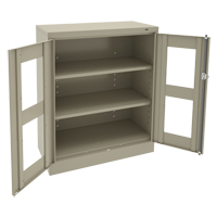 C-Thru Counter High Cabinet, Steel, 2 Shelves, 42" H x 36" W x 18" D The Estey Group