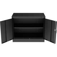 Armoire standard &agrave; hauteur de bureau, Acier, 30" h x 36" la x 18" P, Noir The Estey Group