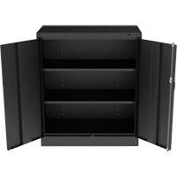 Armoire standard &agrave; hauteur de comptoir, Acier, 2 Tablettes, 42" h x 36" la x 18" P, Noir The Estey Group