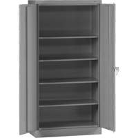 Armoire de rangement standard, Acier, 4 Tablettes, 72" h x 36" la x 18" P, Gris The Estey Group