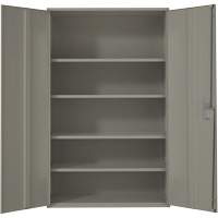 Extra Wide Hi-Boy Storage Cabinet, Steel, 4 Shelves, 72" H x 48" W x 24" D, Grey The Estey Group