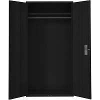 Wardrobe Storage Cabinet, Steel, 36" W x 18" D x 72" H, Black The Estey Group