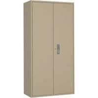 Wardrobe Storage Cabinet, Steel, 36" W x 18" D x 72" H, Beige The Estey Group