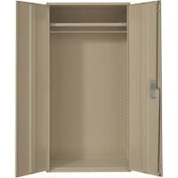 Wardrobe Storage Cabinet, Steel, 36" W x 18" D x 72" H, Beige The Estey Group