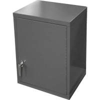 Wall-Mounted Cabinet, 27" H x 13-11/16" W x 18" D, 2 Shelves, Steel, Grey The Estey Group