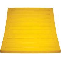 Wheel Chock, Polyurethane, Yellow, 15-1/4" W x 12-1/8" D x 10-3/4" H The Estey Group