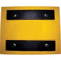 Wheel Chock, Polyurethane, Yellow, 15-1/4" W x 12-1/8" D x 10-3/4" H The Estey Group