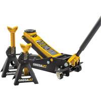 Magic Lift Service Jack & Jack Stands Combo Set, 3 Ton(s)/2.5 Ton(s) Capacity, 3-7/20" Lowered, 19-3/10" Raised, Manual Hydraulic The Estey Group
