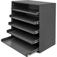 Compartment Box Cabinet, Steel, 5 Slots, 20-1/2" W x 12-1/2" D x 21" H, Grey The Estey Group