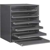Compartment Box Cabinet, Steel, 6 Slots, 20-5/16" W x 15-15/16" D x 21-7/8" H, Grey The Estey Group