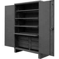 Extra Heavy-Duty Slide-Out Shelf Cabinet, Steel, 4 Shelves, 78" H x 48" W x 24" D, Grey The Estey Group