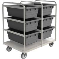 Mobile Tub Rack, Double-sided, 6 bins, 26" W x 36" D x 42" H The Estey Group