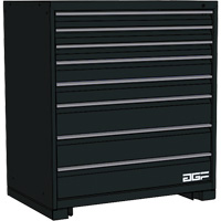 Modular Drawer Cabinet, 8 Drawers, 36" W x 28" D x 40" H, Black The Estey Group