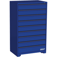 Modular Drawer Cabinet, 9 Drawers, 36" W x 24" D x 60" H, Blue The Estey Group