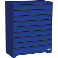 Modular Drawer Cabinet, 9 Drawers, 48" W x 24" D x 60" H, Blue The Estey Group