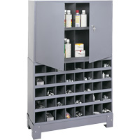 Unit&eacute; de stockage modulaire pour petites pi&egrave;ces, Acier, 0 tiroirs, 33-3/4" x 12-1/4" x 53-1/2", Gris The Estey Group
