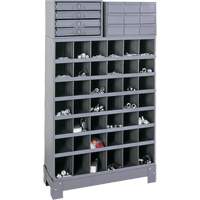 Unit&eacute; de stockage modulaire pour petites pi&egrave;ces, Acier, 13 tiroirs, 33-3/4" x 12-1/4" x 59", Gris The Estey Group